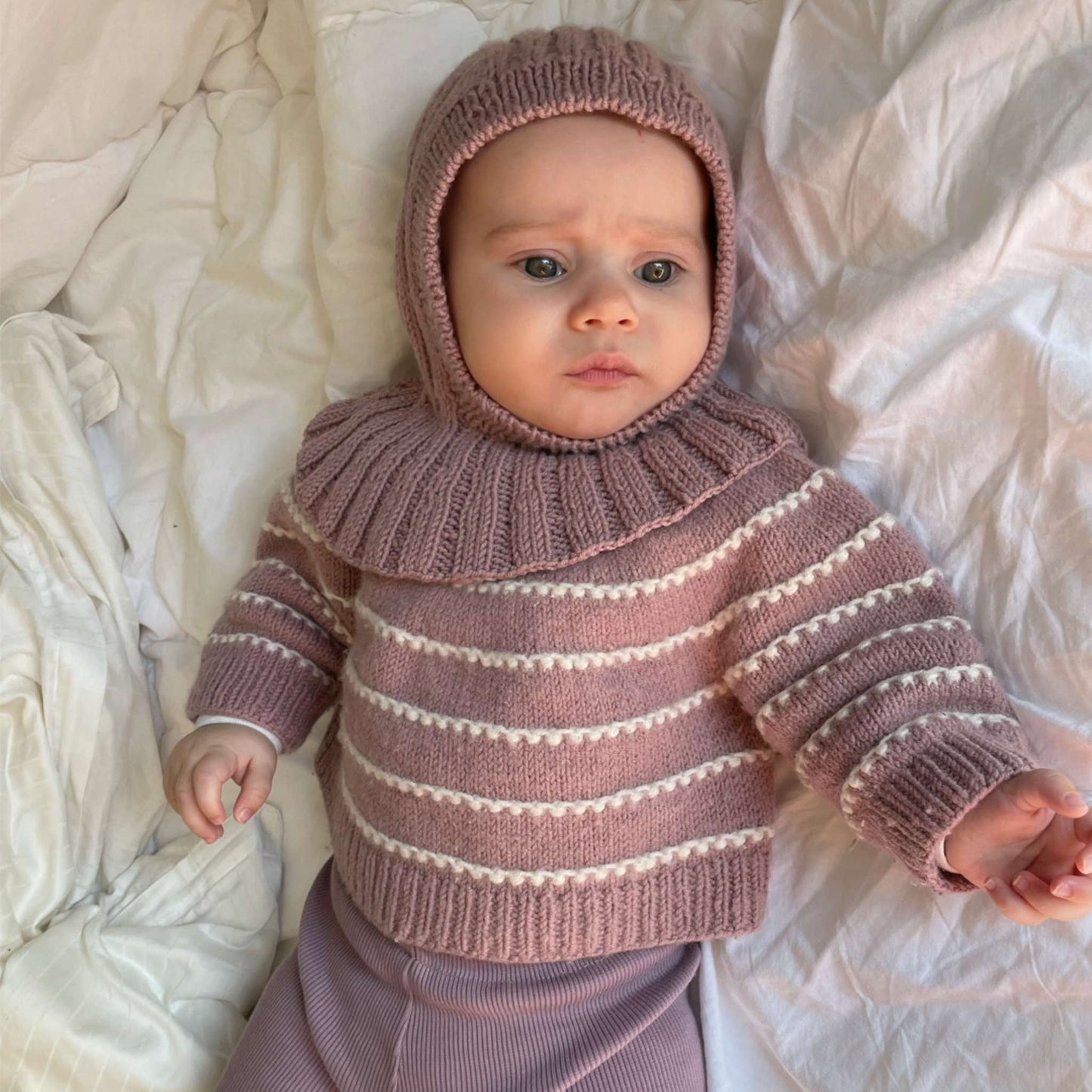 Balaclava strikket i merino uld fra HALO KNIT