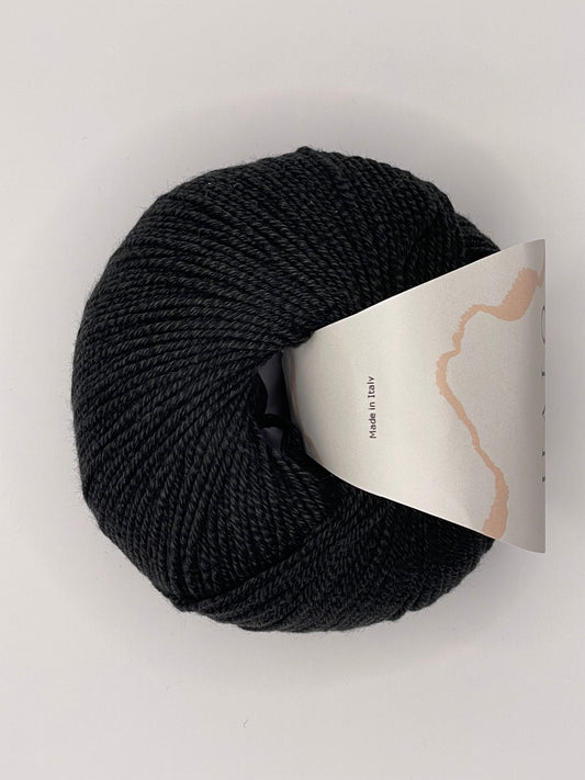 50% Bomuld og 50% soja garn - black