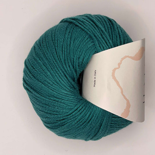 50% Bomuld og 50% soja garn - forrest green