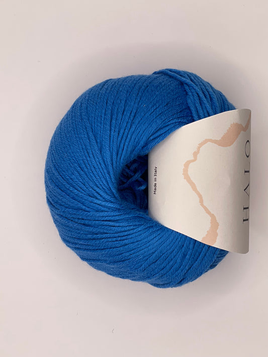 50% Bomuld og 50% soja garn - lake blue
