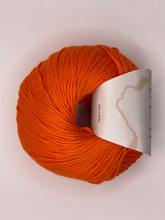 50% Bomuld og 50% soja garn - orange