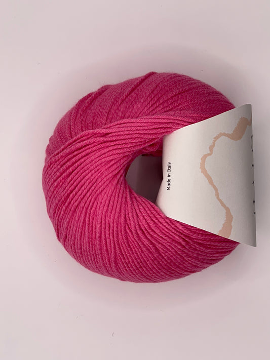 50% Bomuld og 50% soja garn - pink