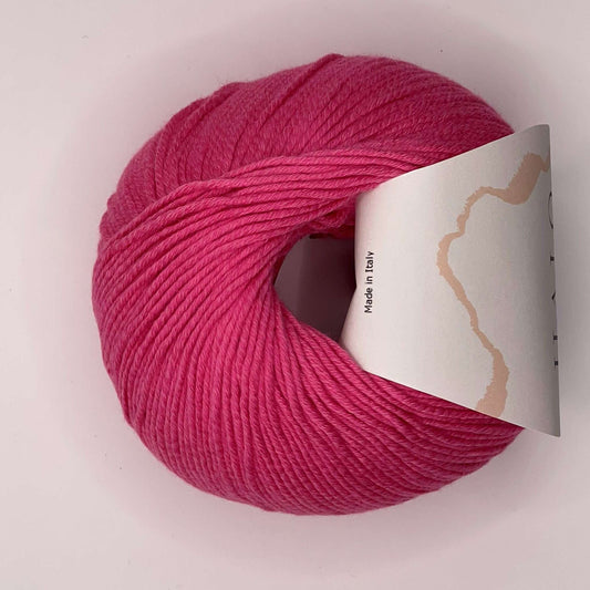 50% Bomuld og 50% soja garn - pink