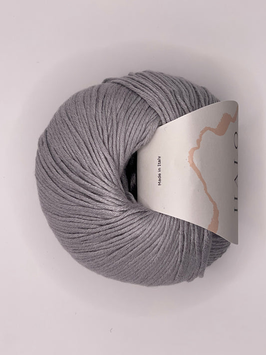 50% Bomuld og 50% soja garn - silver grey