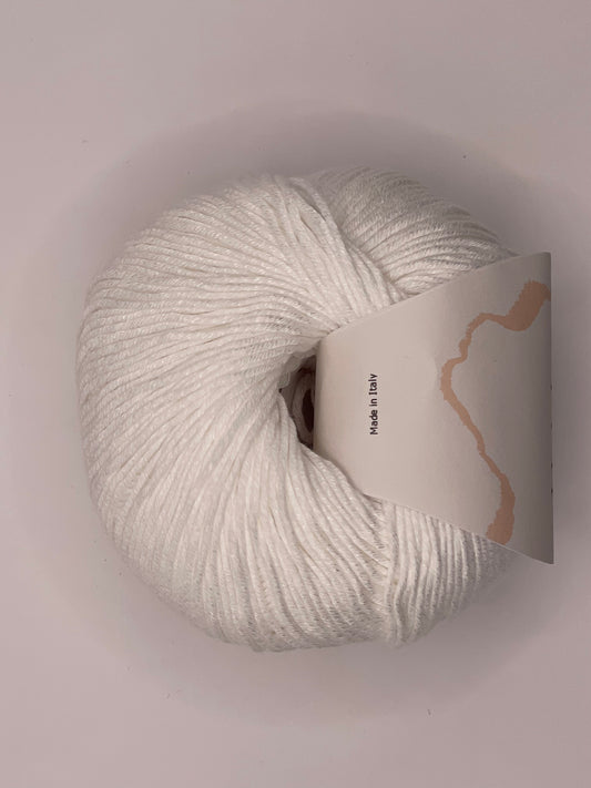 50% Bomuld og 50% soja garn - snow