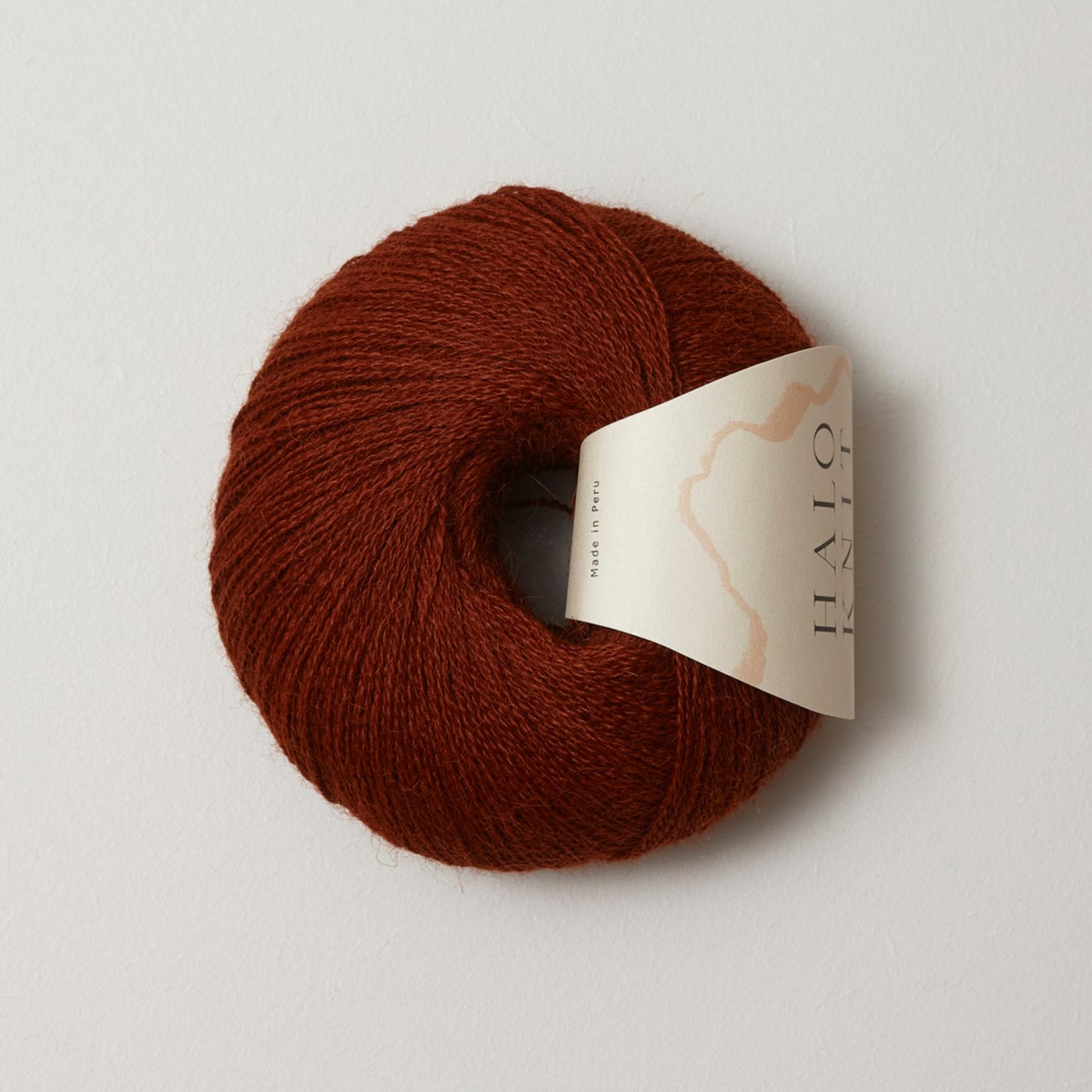 100% Alpaca garn i farven Rust fra HALO KNIT – Øko-Tex certificeret