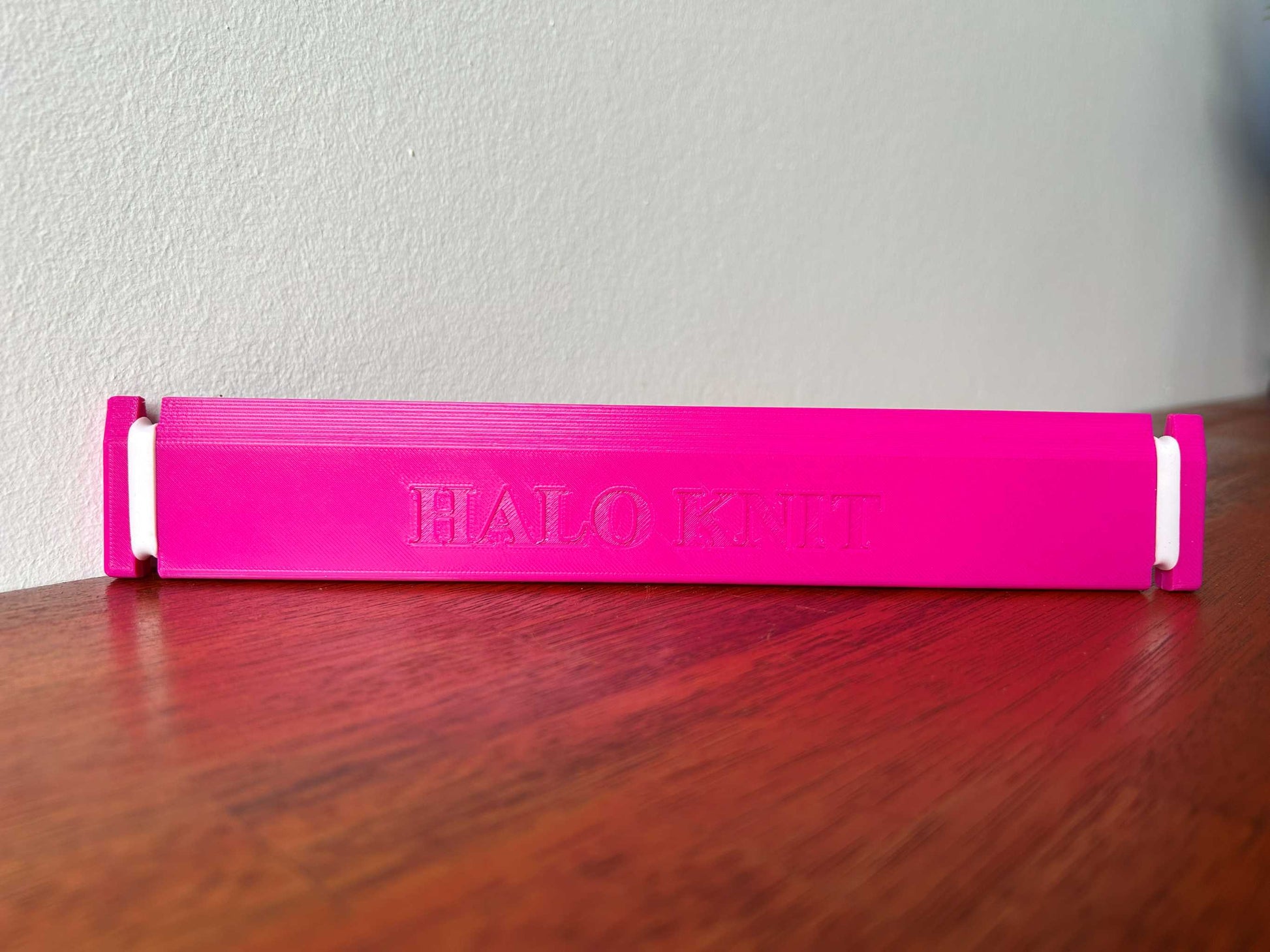 Strikkelineal i pink – 3D-printet i bæredygtig PLA