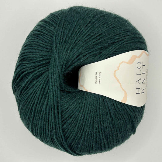 Halo Knit duo strømpegarn mørke grøn