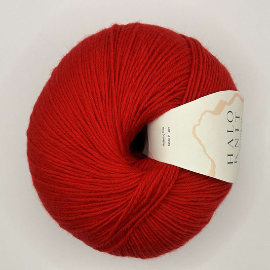 Halo Knit duo strømpegarn rød
