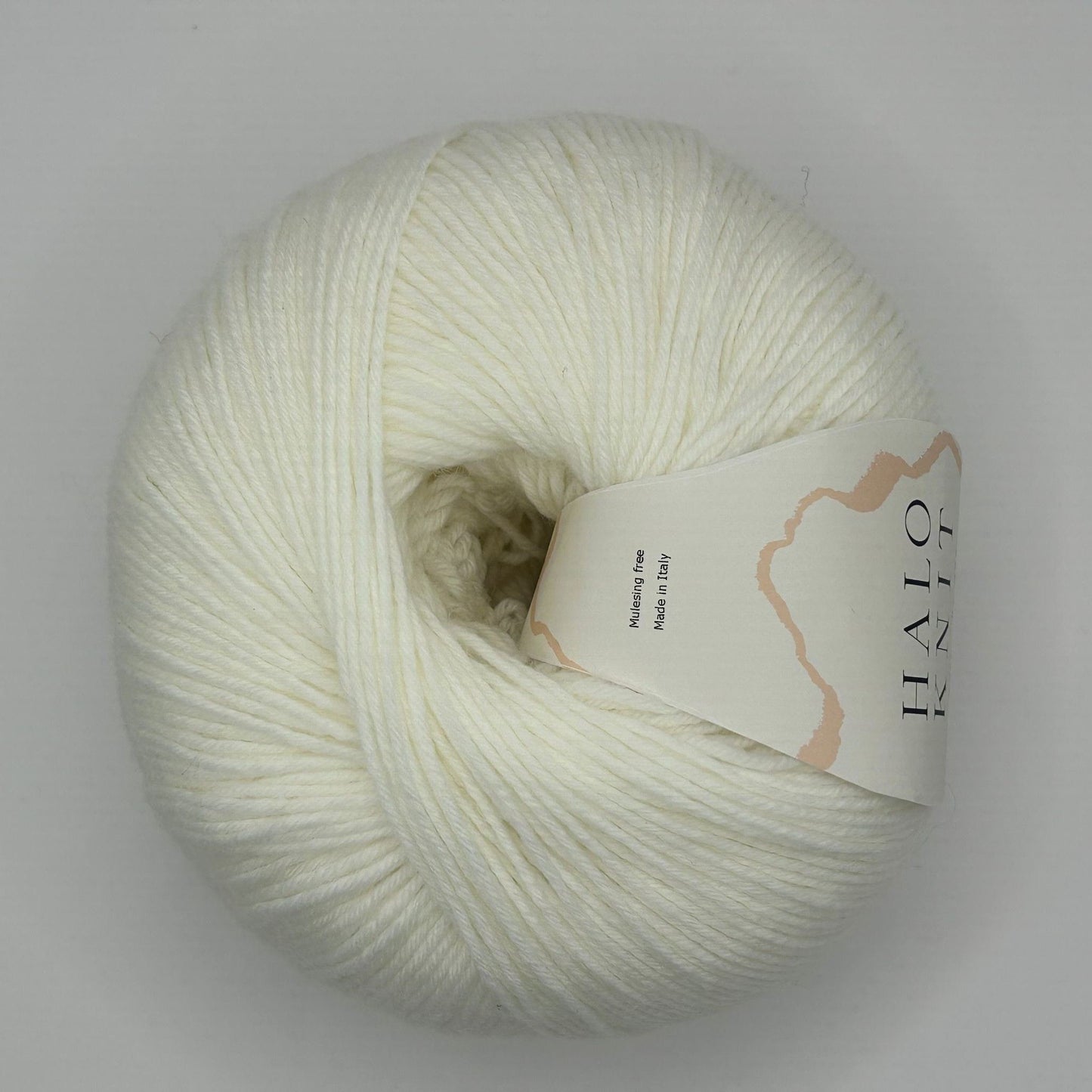 50% Bomuld og 50% soja garn - snow