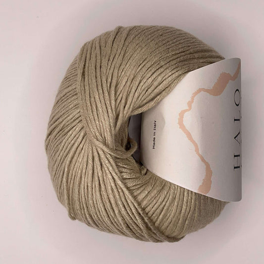 Sandfarvet 50% bomuld & 50% soya garn