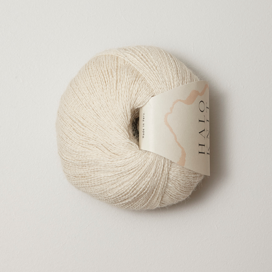 100% Alpaca garn - Natural white / 100% ufarvet